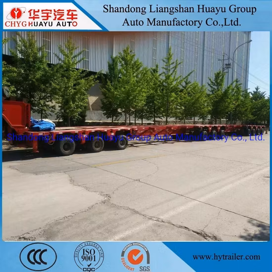 2/3/4/5/6 Lines Heavy Duty 120t Low Bed Semi Trailers Special Vehicle for Bridge Transportation