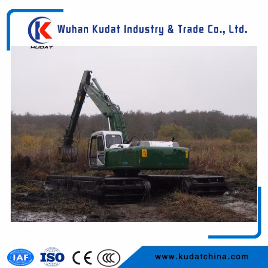21tons Hydraulic Amphibious Excavators with Additional Side Pontoons and Swamp Pump (K210SD)