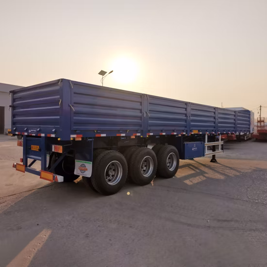 3 Axles Drop Stake Side Wall Bulk Goods Fence Cargo Semi Trailer for Agricultural Sideline