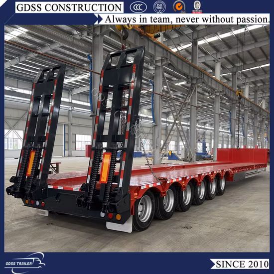 2/3/4/5/6 Lines Heavy Duty 120t 150ton 200ton Low Bed Truck Transport Bridge Semi Trailers Special Vehicle